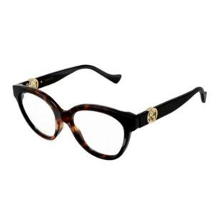 Authentic Gucci Chain Eyeglasses GG1024O 005 Havana Cat Eye Frames 54MM RX-ABLE